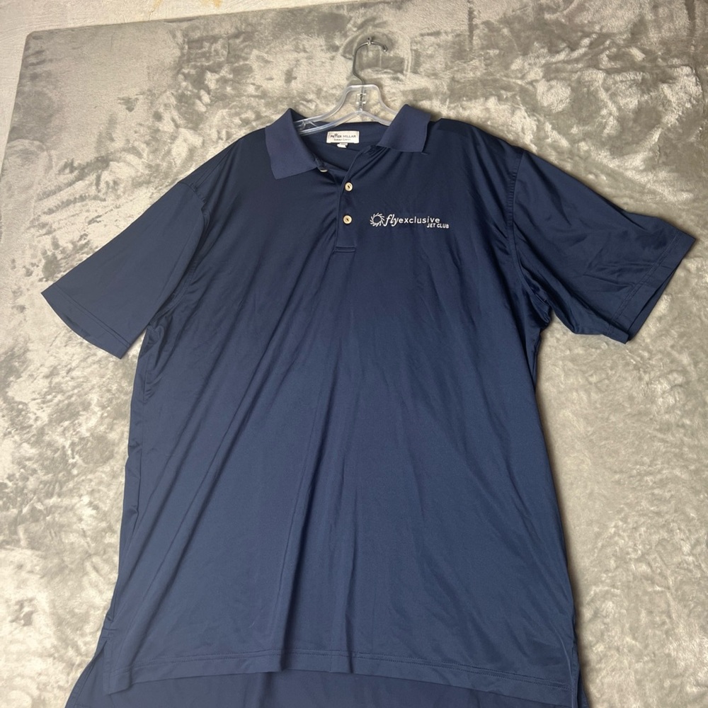 Peter Millar Shirt Mens L Blue Summer Comfort Polo Golf Outdoor Short Sleeve